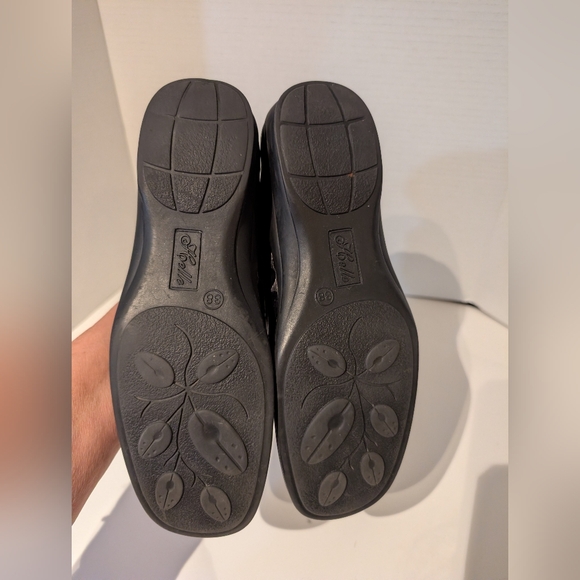 HELLE Black-Gray  Croc-Embossed Slip-On Shoes Sz. 38 EU / 7-8 US - Picture 7 of 14